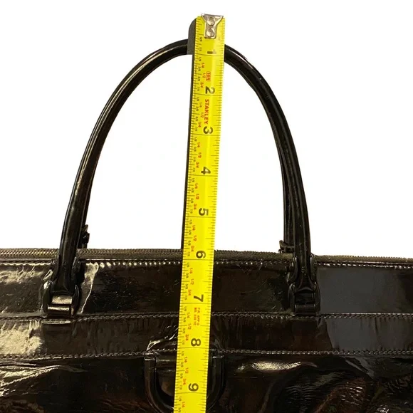 GUCCI Black Patent Leather Horsebit Tote Shoulder Bag - Recolored - Picture 11 of 17